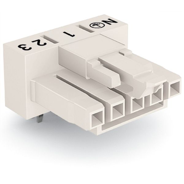 Socket for PCBs angled 5-pole white image 3