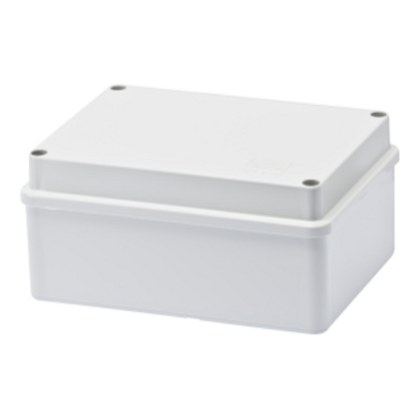 JUNCTION BOX WITH PLAIN SCREWED LID - IP56 - INTERNAL DIMENSIONS 150X110X70 - SMOOTH WALLS - GREY RAL 7035 image 1