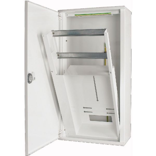 Plastic door, white, +lock, for 3-row distribution board image 7