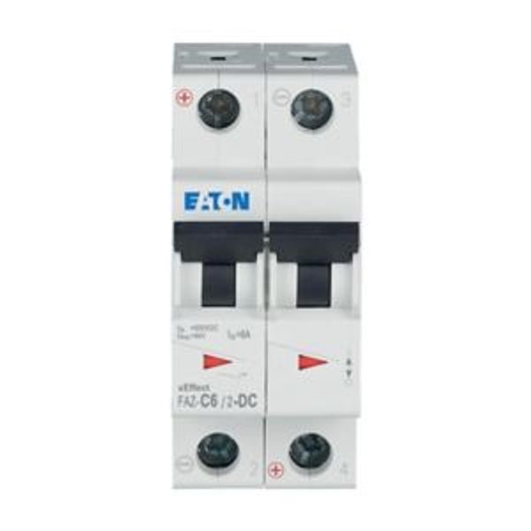 Miniature circuit breaker (MCB), 6 A, 2p, characteristic: C, DC image 10