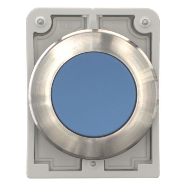 Pushbutton, RMQ-Titan, flat, maintained, Blue, blank, Front ring stainless steel image 10