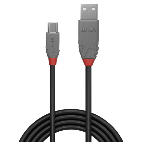 0.2m USB 2.0 Type A to Micro-B Cable, Anthra Line USB Type A Male to Micro-B Male image 2