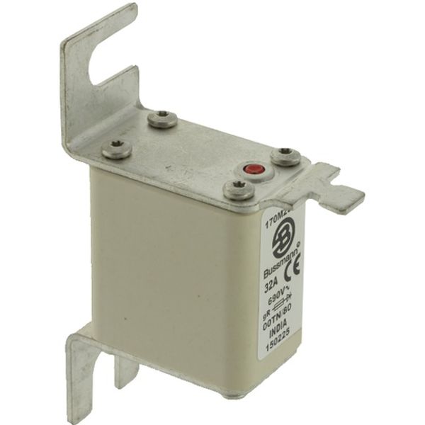 Fuse-link, high speed, 32 A, AC 690 V, DIN 00, 30 x 67 x 100 mm, gR, DIN, IEC, single indicator image 4