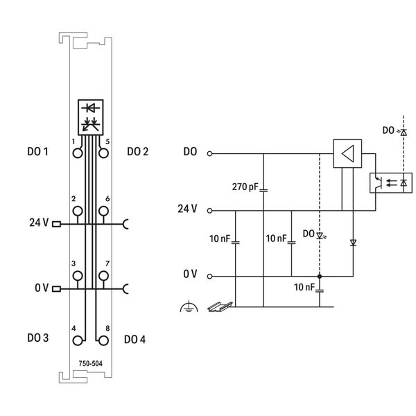 4-channel digital output 24 VDC 0.5 A light gray image 5