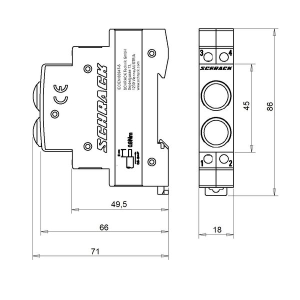 Modular-dual-LED AMPARO, red/green, 230VAC image 4