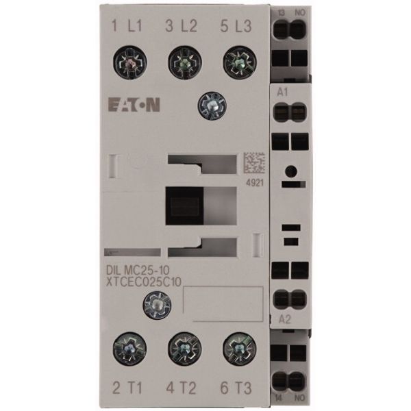 Contactor, 3 pole, 380 V 400 V 11 kW, 1 N/O, 220 V 50/60 Hz, AC operation, Spring-loaded terminals image 2