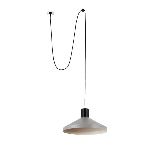 KOMBO GREY PENDANT LAMP WITH PLUG ø400 1X E27 image 1