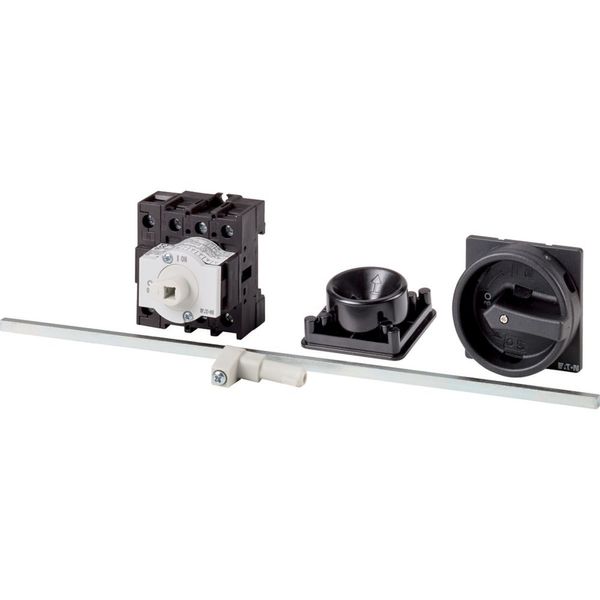 Main switch, P1, 32 A, rear mounting, 3 pole + N, STOP function, With black rotary handle and locking ring, Lockable in the 0 (Off) position, With met image 4