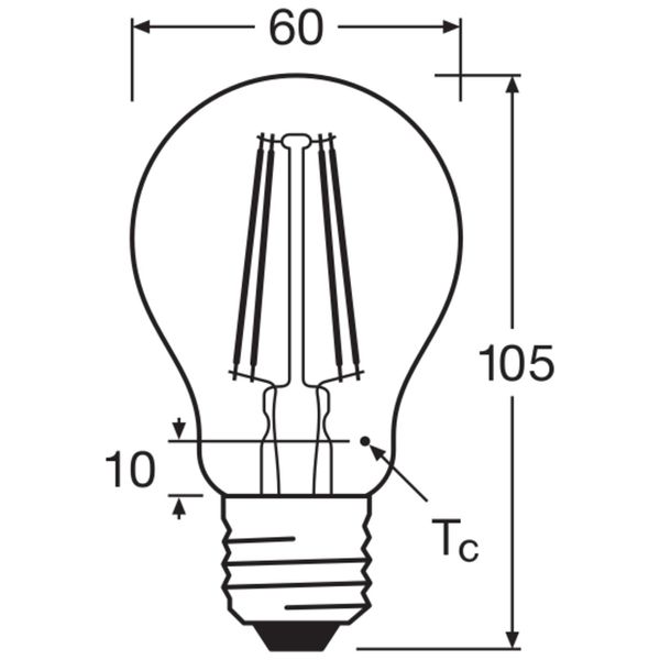 LED CLASSIC A V 6.5W 827 Clear E27 image 8