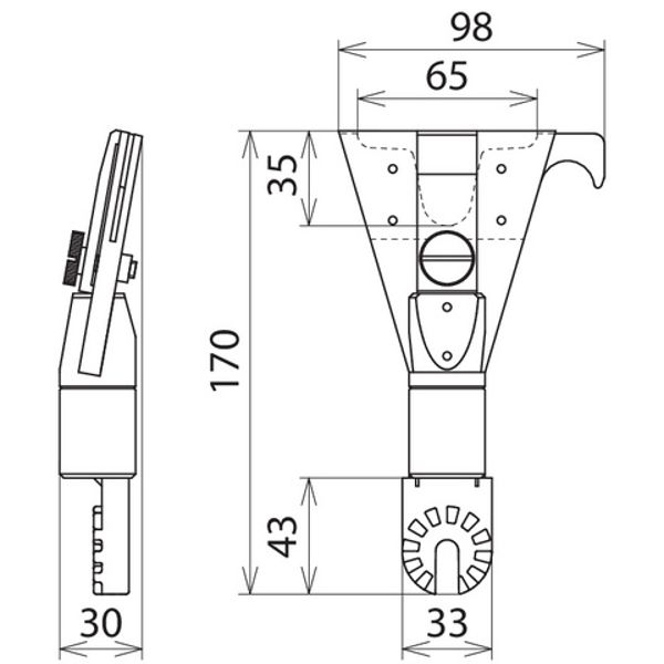 Adapter w. gear coupling for 3M Animal Guard  L 170mm image 2