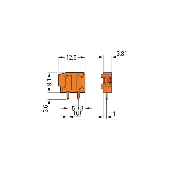 Stackable PCB terminal block 1.5 mm² Pin spacing 3.81 mm orange image 3