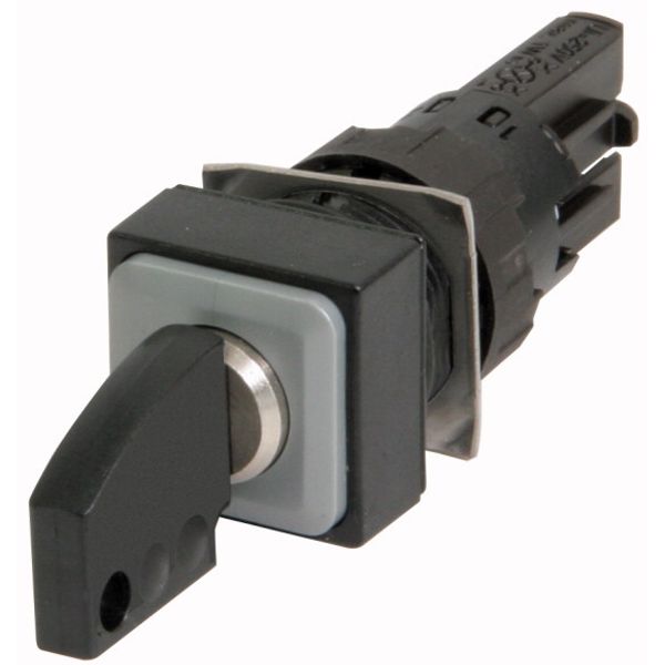 Key-operated actuator, 3 positions, black, momentary image 1