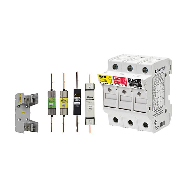 Eaton Bussmann series TCF fuse, Finger safe, 690 Vac, 1A, 50kA, Non-Indicating, Time delay, inrush current withstand, Class CF, CUBEFuse, Glass filled PES image 3