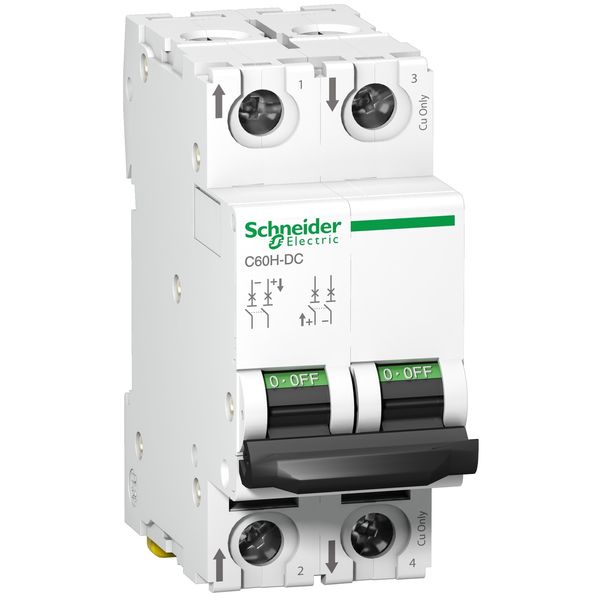 miniature circuit breaker - C60H - 2 poles - 0.5 A - C curve image 4