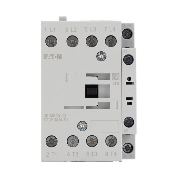 Contactor, 4 pole, AC operation, AC-1: 45 A, 1 N/O, 230 V 50 Hz, 240 V 60 Hz, Screw terminals image 6