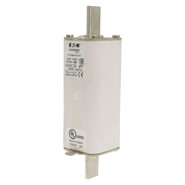 Fuse-link, high speed, 200 A, DC 1500 V, 1XL, 51 x 189 mm, gPV, IEC, UL, with indicator image 5