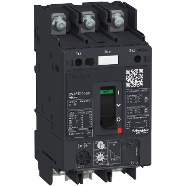 Motor circuit breaker, TeSys GV4, 3P, 80A, Icu 25kA, thermal magnetic, lugs terminals image 2