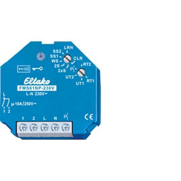 Wireless actuator multifunction impulse switch, 1+1 NO contacts 10A image 1