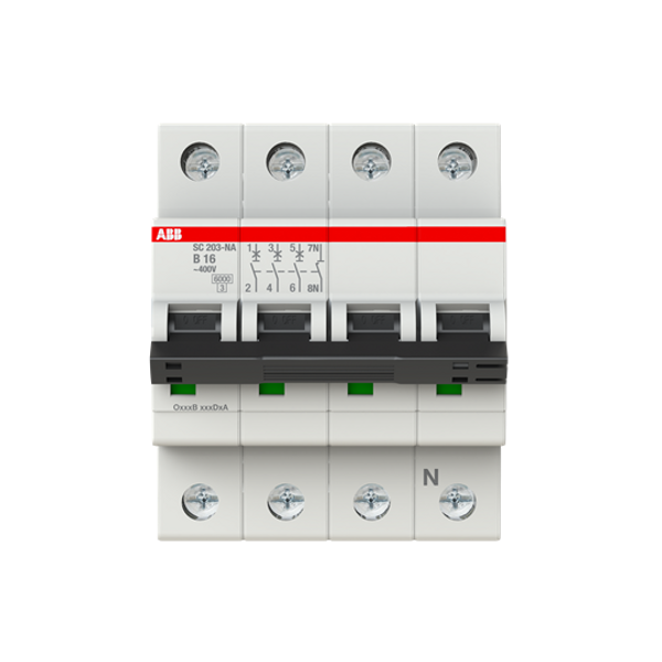 S204-D1 Miniature Circuit Breaker - 4P - D - 1 A image 3