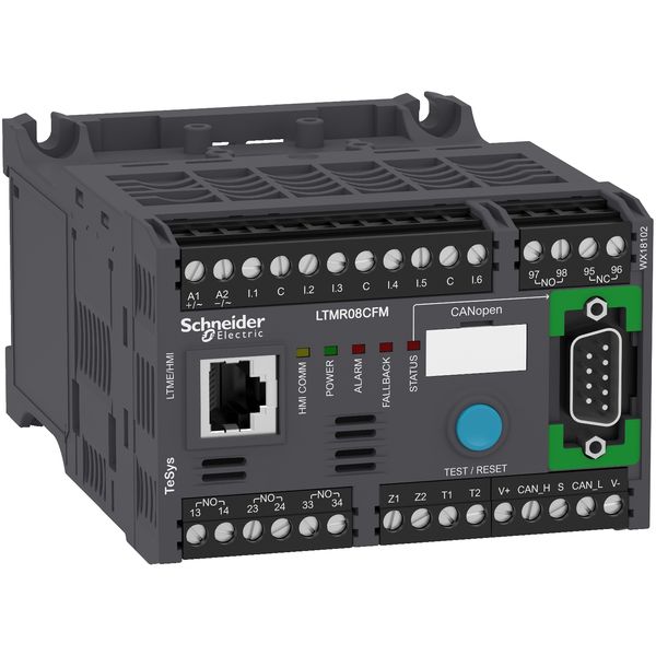 Motor Management, TeSys T, motor controller, CANopen, 6 logic inputs, 3 relay logic outputs, 0.4 to 8A, 100 to 240VAC image 4
