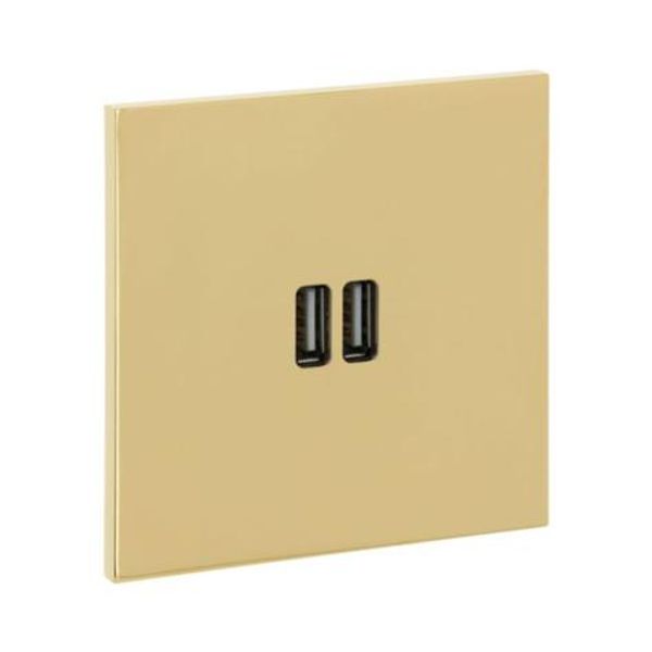 Art d'Arnould universe Epure double USB socket 3A - mirror gold image 1