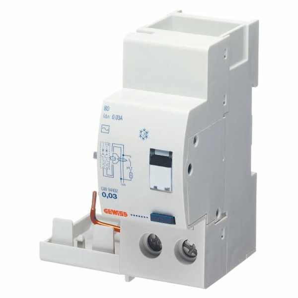ADD ON RESIDUAL CURRENT CIRCUIT BREAKER FOR MT CIRCUIT BREAKER - 2P 63A TYPE AC INSTANTANEOUS Idn=0,3A - 2 MODULES image 2