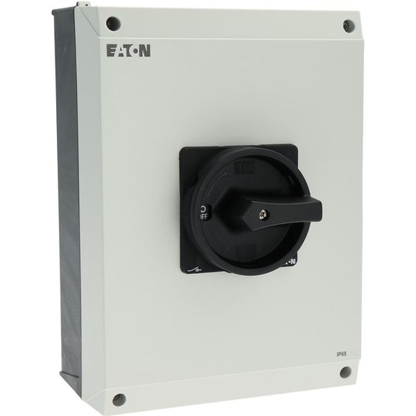 Main switch, P3, 100 A, surface mounting, 3 pole, 1 N/O, 1 N/C, STOP function, With black rotary handle and locking ring, Lockable in the 0 (Off) posi image 10