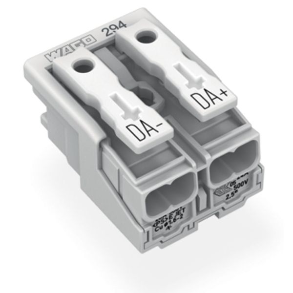 Lighting connector push-button, external without ground contact white image 1