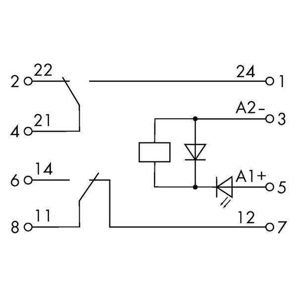 Relay module Nominal input voltage: 24 VDC 2 changeover contacts image 6