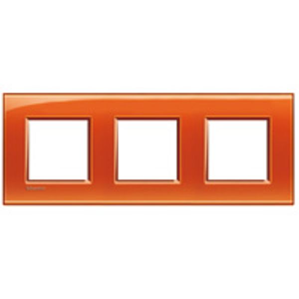LL - cover plate 2x3P 71mm orange image 1