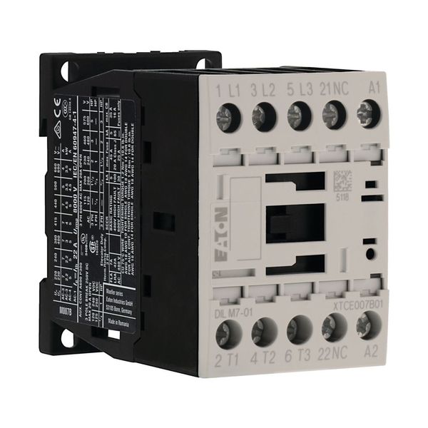 Contactor, 3 pole, 380 V 400 V 3 kW, 1 NC, 208 V 60 Hz, AC operation, Screw terminals image 16