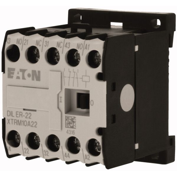 Contactor relay, 110 V 50 Hz, 120 V 60 Hz, N/O = Normally open: 2 N/O, N/C = Normally closed: 2 NC, Spring-loaded terminals, AC operation image 6