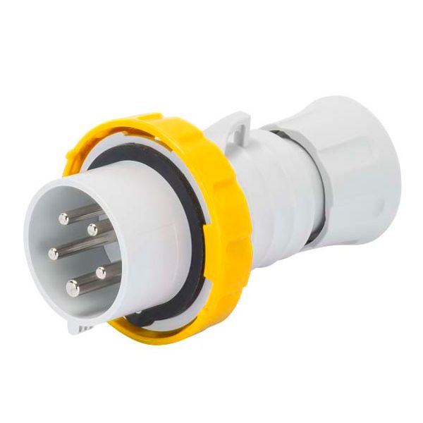 STRAIGHT PLUG HP - IP66/IP67/IP68/IP69 - 2P+E 16A 100-130V 50/60HZ - YELLOW - 4H -  FAST WIRING image 2