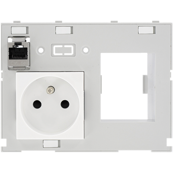 MODLINK MSDD DBL COMBI INSERT FRANCE SC 1xRJ45 fem./fem. + RCD opening image 1