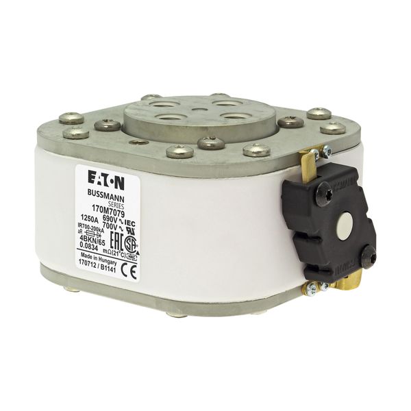 Fuse-link, high speed, 1250 A, AC 690 V, size 4, 105 x 120 x 67 mm, aR, IEC, UL, single indicator image 12