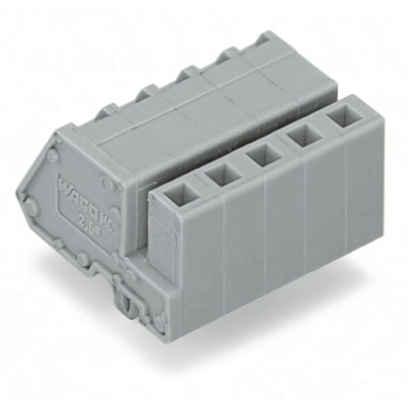 1-conductor female connector, angled CAGE CLAMP® 2.5 mm² gray image 3