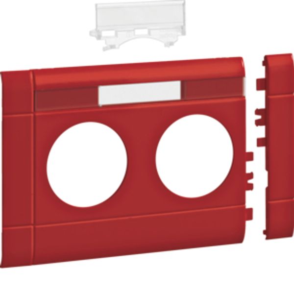 Frontplate 2-gang socket BRH 100 LF red image 1