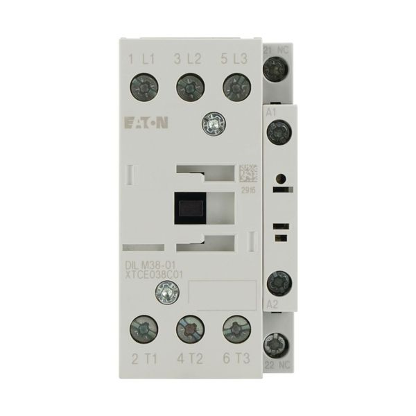 Contactor, 3 pole, 380 V 400 V 18.5 kW, 1 NC, RDC 24: 24 - 27 V DC, DC operation, Screw terminals image 13