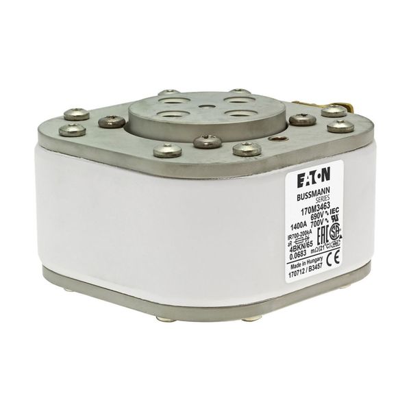 Fuse-link, high speed, 1400 A, AC 690 V, size 4, 105 x 120 x 67 mm, aR, IEC, UL, single indicator image 6