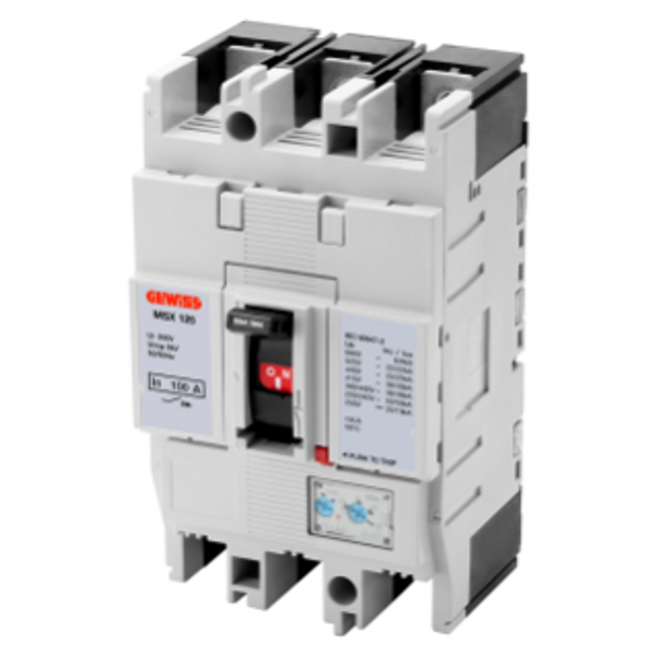 MSX 125 - MOULDED CASE CIRCUIT BREAKER - ADJUSTABLE THERMAL - ADJUSTABLE  MAGNETIC - 65KA 3P 20A 690V image 1