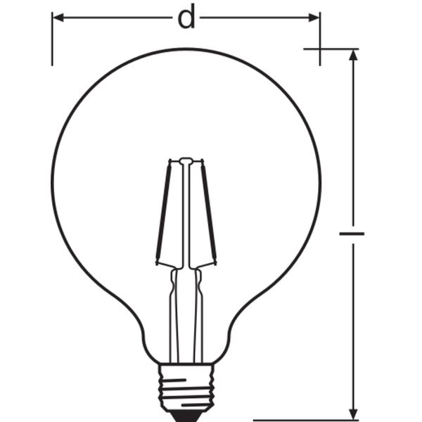 LED CLASSIC GLOBE P 2.5W 827 Clear E27 image 8