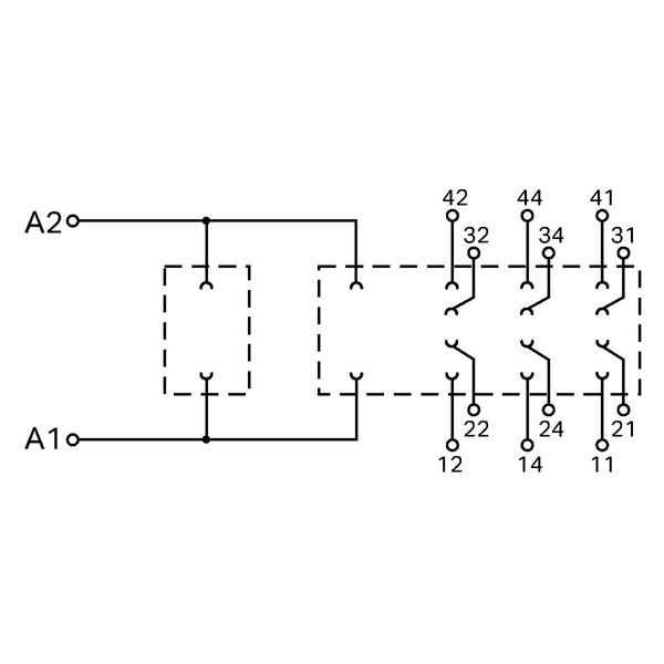 Relay socket 4 changeover contacts for DIN 35 rail image 5