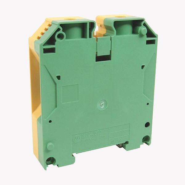 Terminal Block, Grounding, 6 - 2/0AWG, Green/Yellow, 70mm image 1