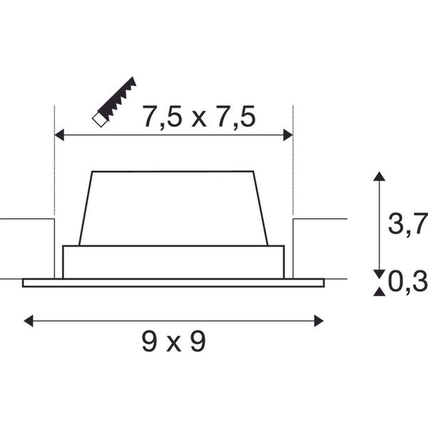 FRAME BASIC LED Set, 6W, 3000K, matt black, incl. Driver image 2