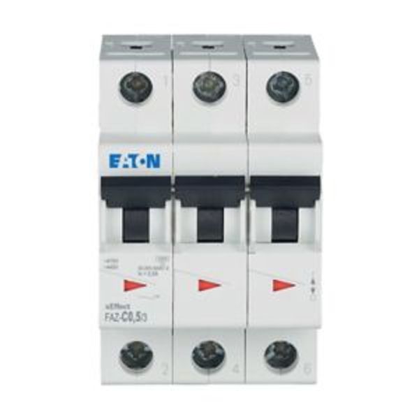 Miniature circuit breaker (MCB), 0.5 A, 3p, characteristic: C image 13