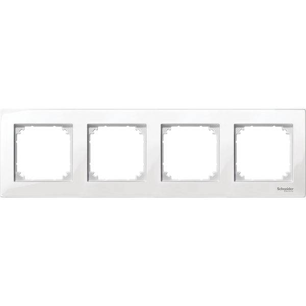 M-PLAN frame, 4-gang, polar white, glossy image 3