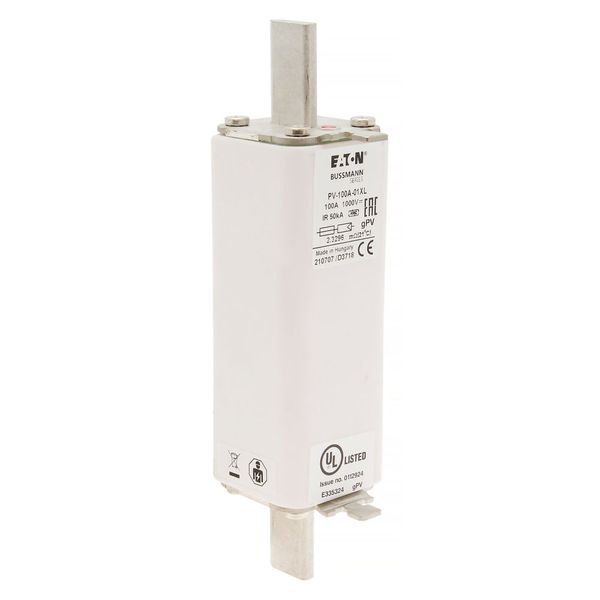 Fuse-link, high speed, 100 A, DC 1000 V, 01XL, gPV, UL, IEC image 24