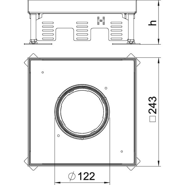 RKFN2 9 VS 20 Square cassette for tube 243x243mm image 2