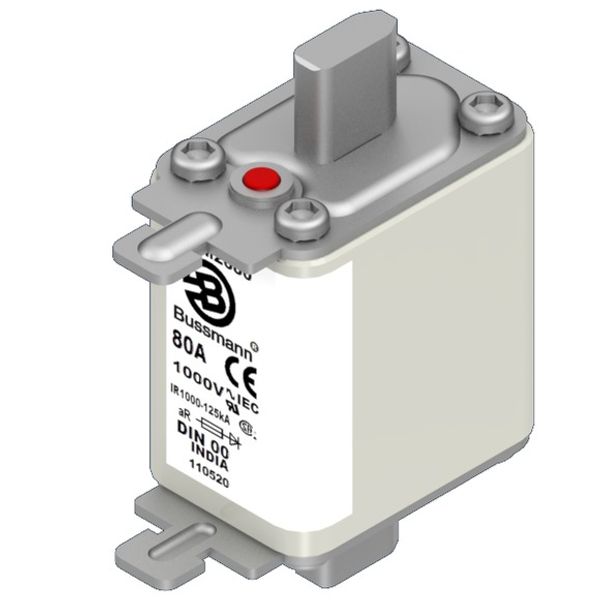 Fuse-link, high speed, 16 A, AC 660 V, DIN 0, 64 x 48 x 125 mm, aR, DIN, IEC, single indicator image 3