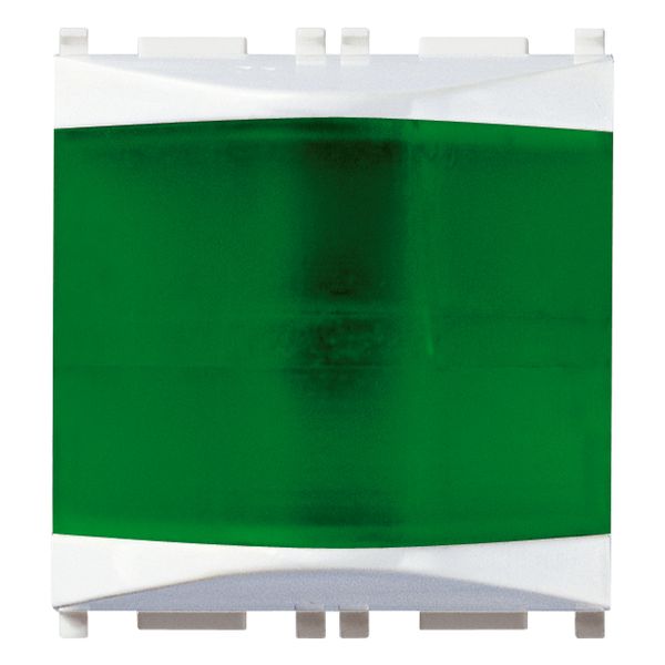 Green prismatic indicator unit white image 1